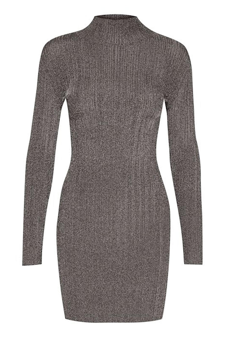 Gestuz - Silvigz Ls Short Dress 10909595 - 106076 Warm Grey Metallic