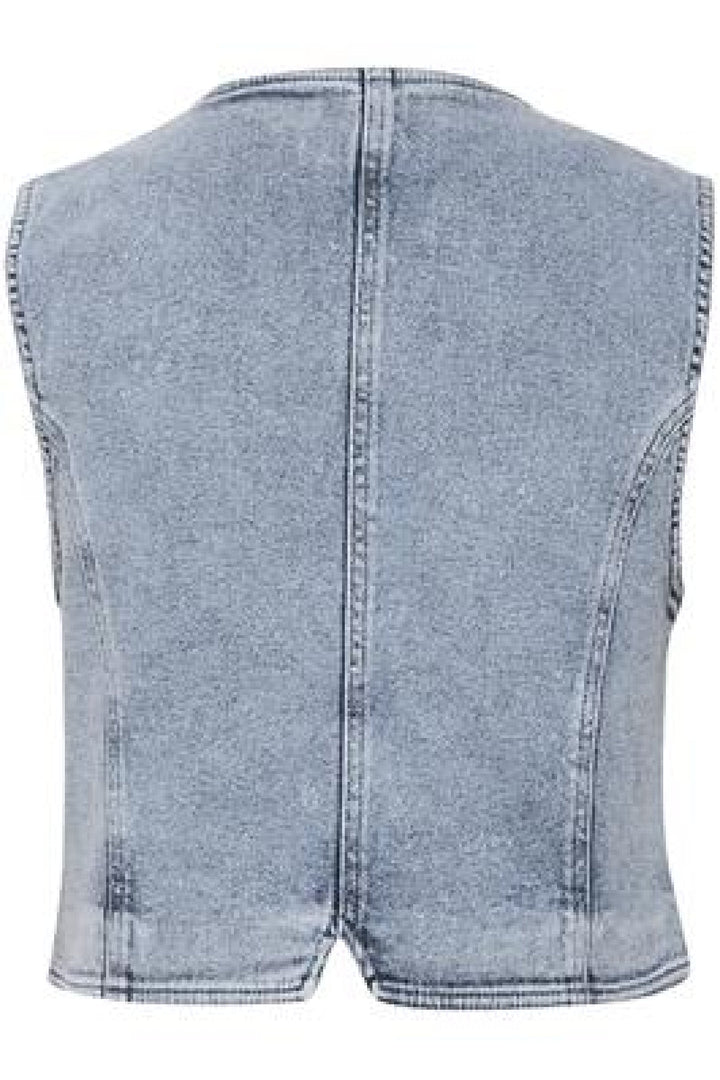 Gestuz - SiwGZ short waistcoat - Light blue washed Veste 