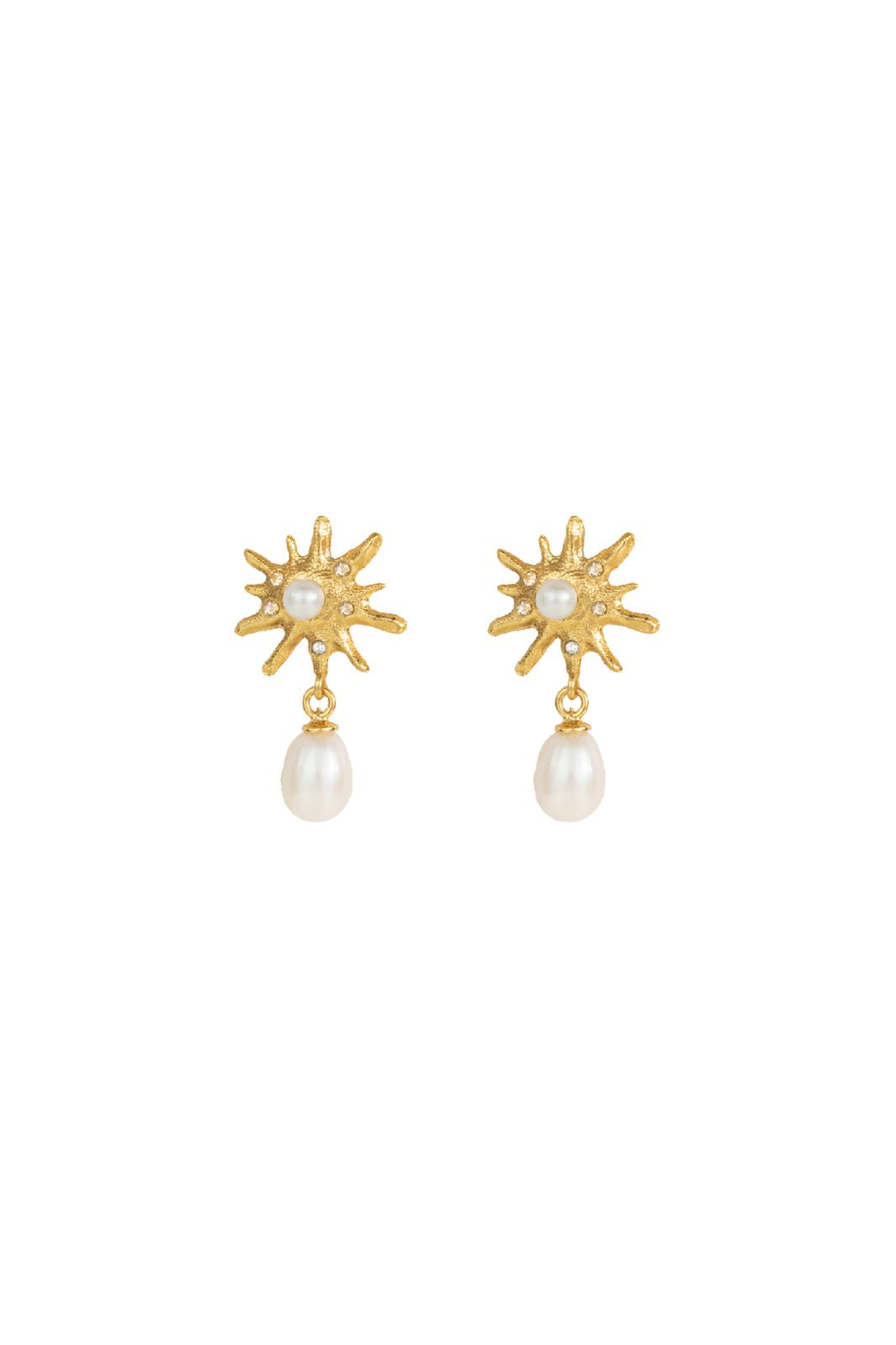 Forudbestilling - House Of Vincent - Rhea Earrings VJ233-UEG - White - Gilded