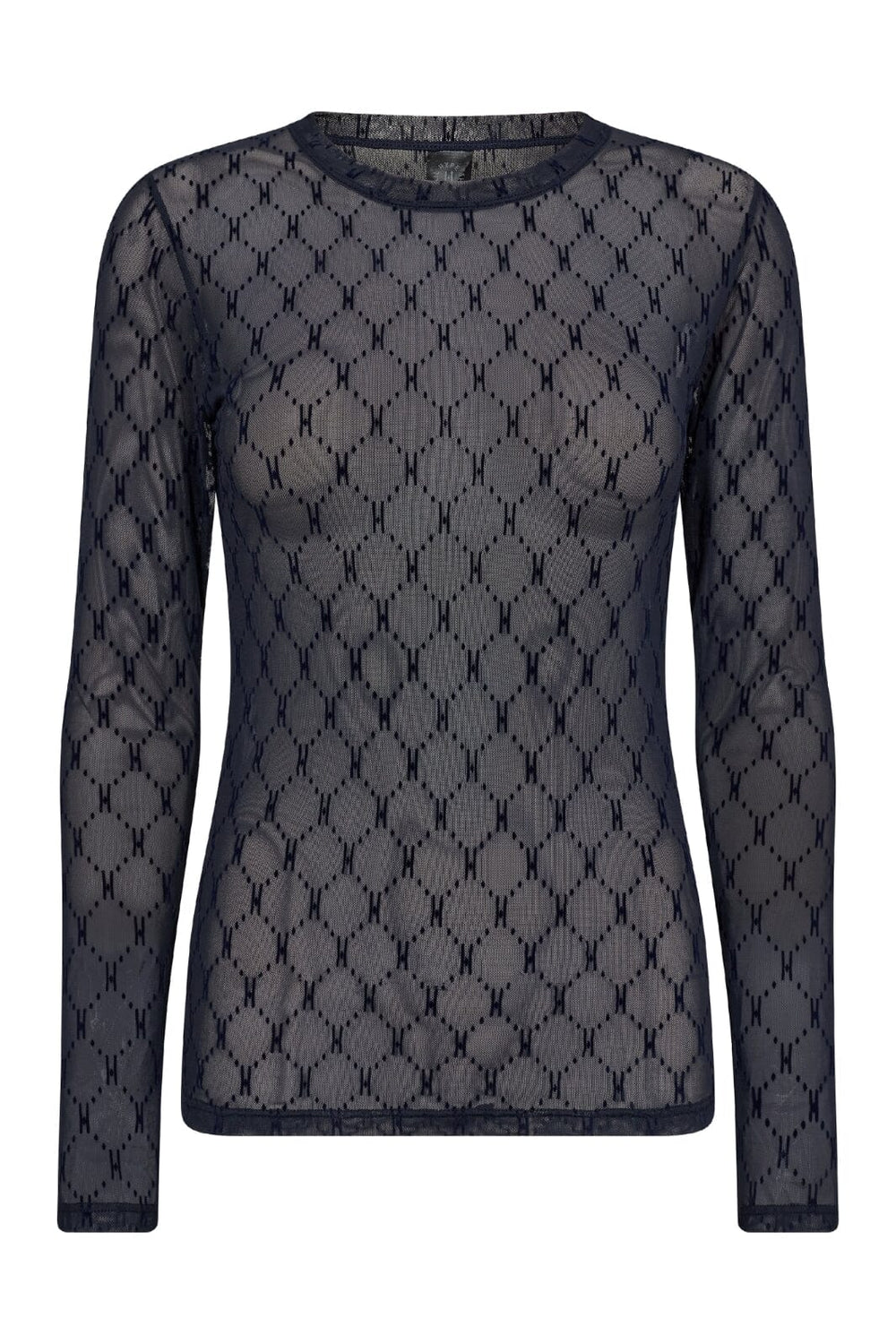 Hype The Detail - Mesh Blouse - 49 Navy Bluser 