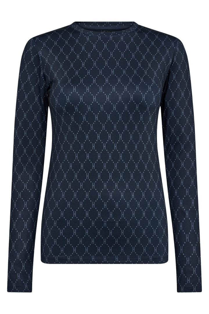 Hype The Detail - Printed Blouse - 42 Navy Bluser 