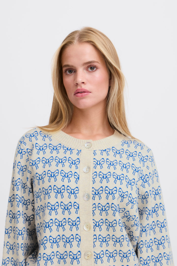 Ichi - Ihbrielle Ca3 - 204263 Oatmeal W. Turkish Sea Cardigans 