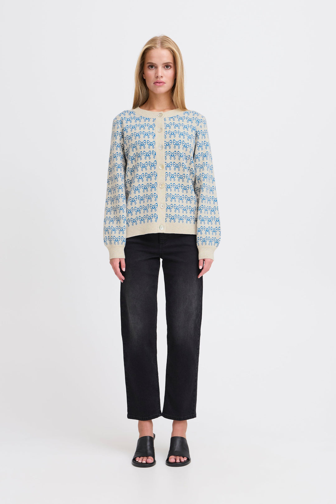 Ichi - Ihbrielle Ca3 - 204263 Oatmeal W. Turkish Sea Cardigans 