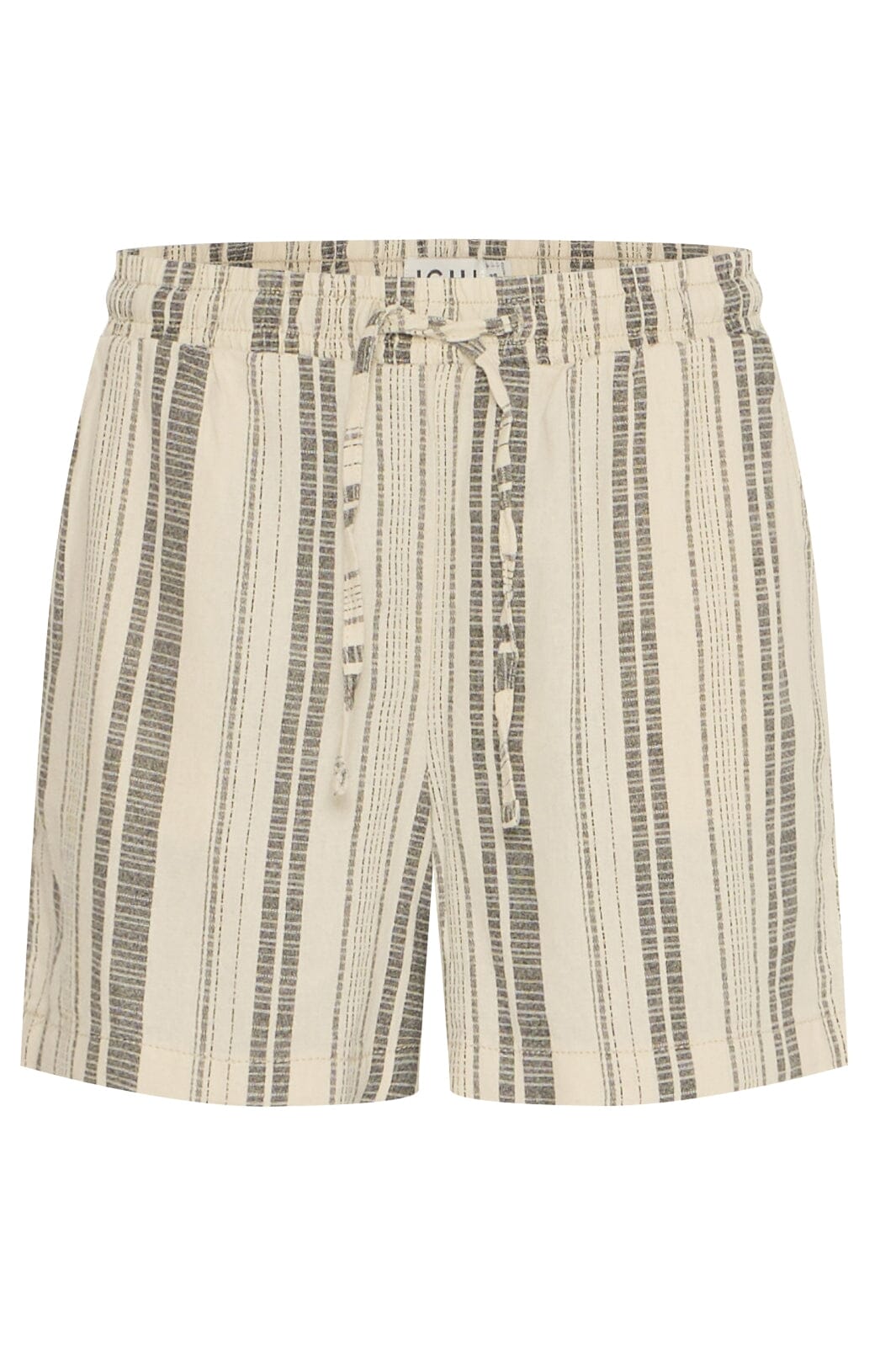 Ichi - Ihlino Sho - Black Stripe Aop Shorts 