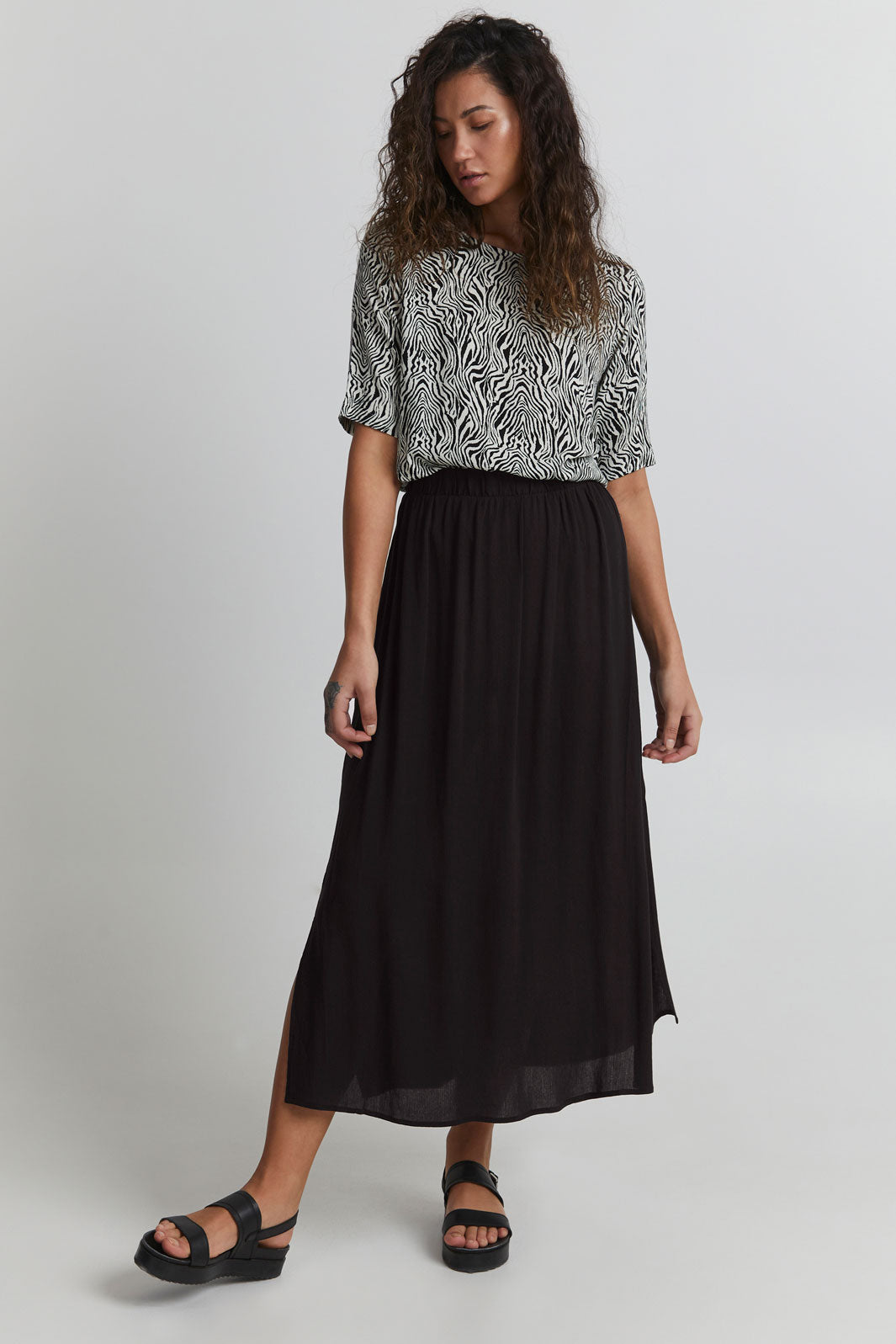 Ichi - Ihmarrakech So Skirt3 - Black Nederdele 