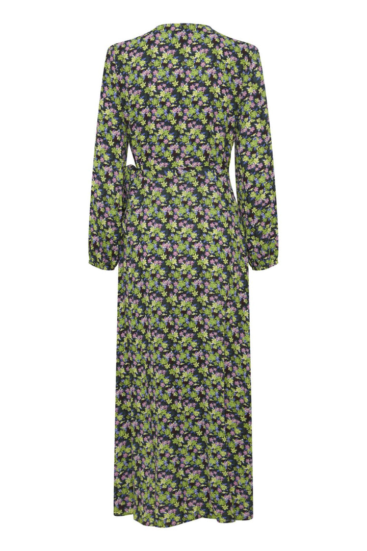 ICHI - Ixeliana Dress - Blue Spruce Flower Print Kjoler 