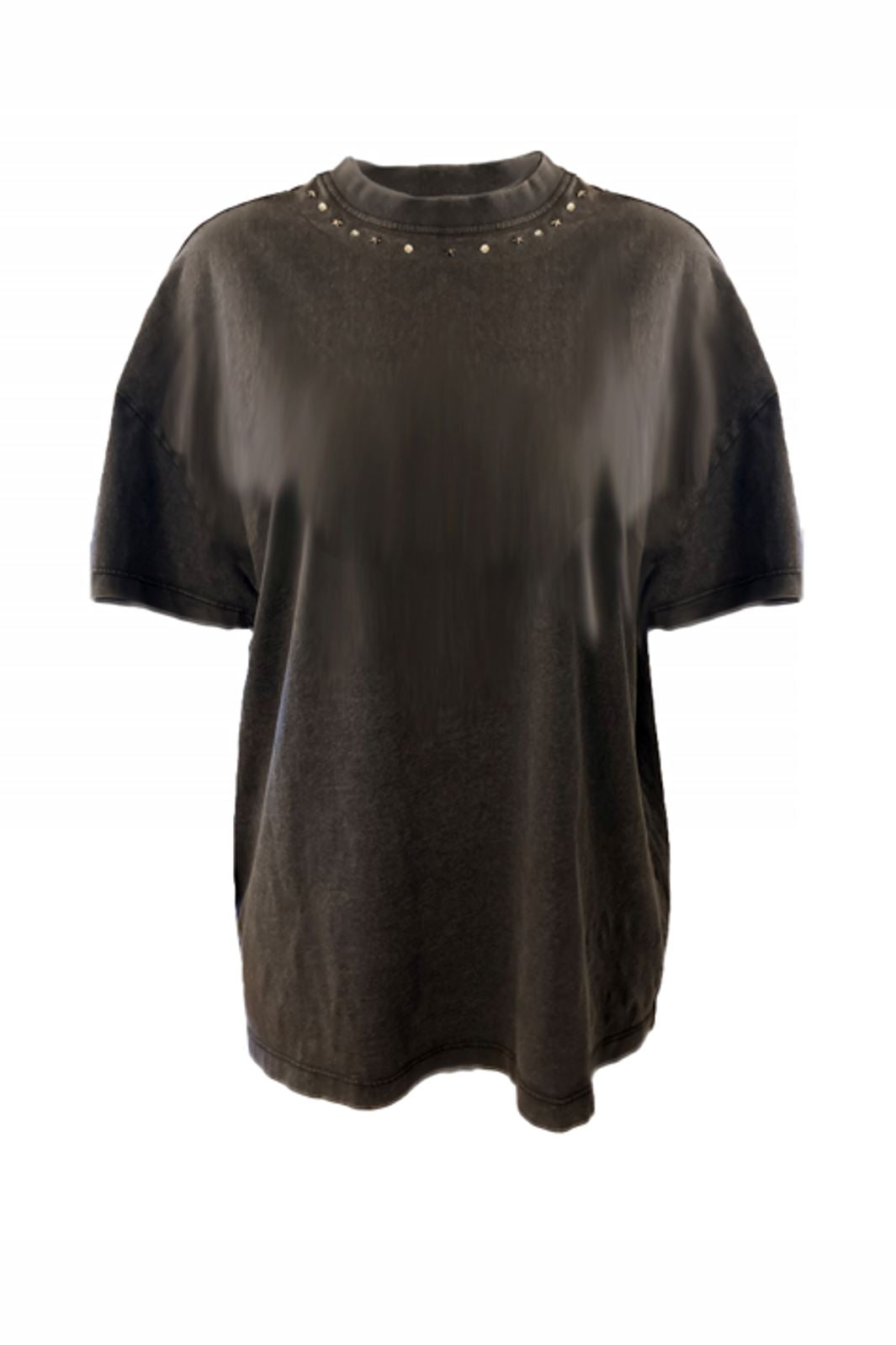 Jdy - Jdycarla S/S O-Neck Stud T-Shirt - 4745030 Phantom Neckline Studs