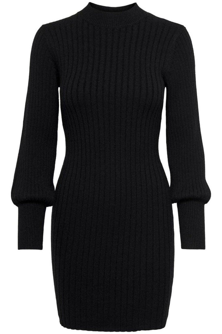 JDY - JDYmagda L/S Volume Sleeve Dress Knt - 4080498 Black Kjoler 