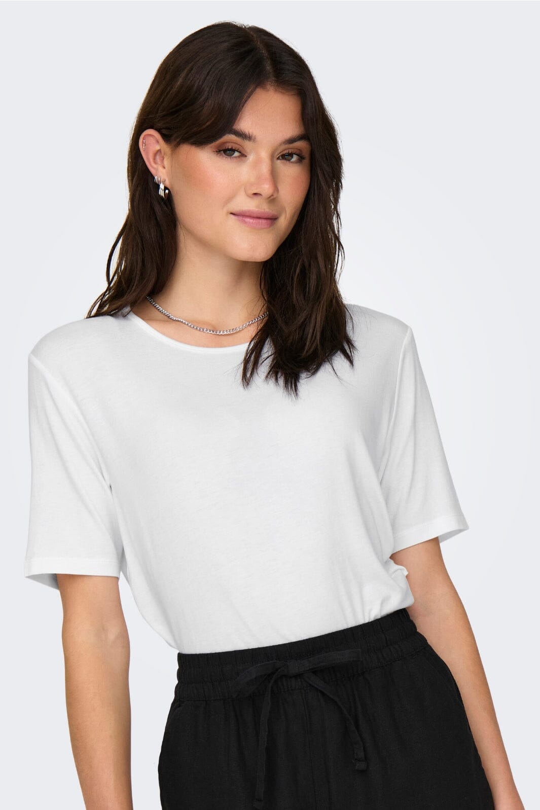 JDY - Jdymila S/S O-Neck Top - 4590325 White