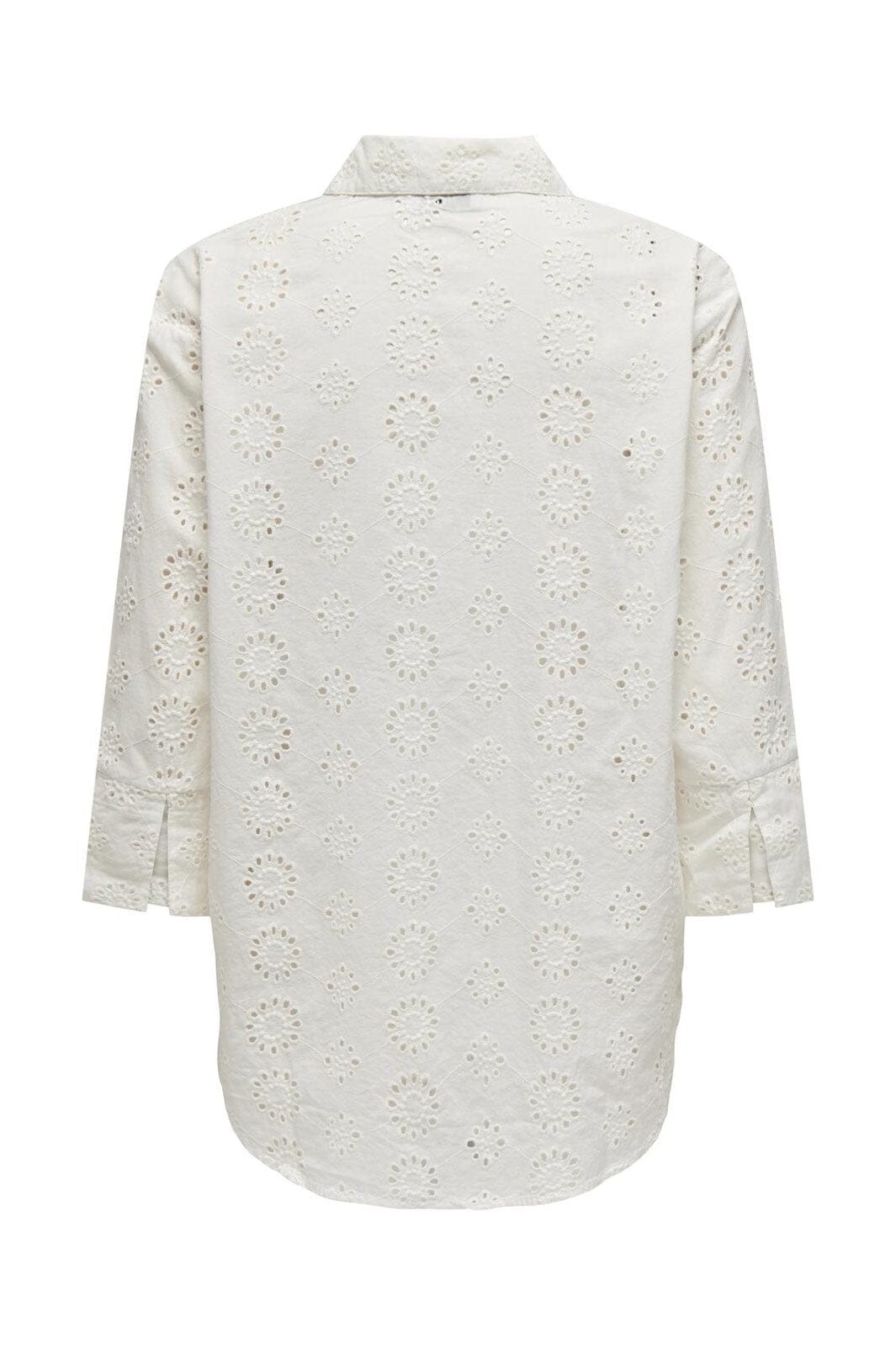 JDY - Jdytallie 3/4 Long Shirt - 4546107 Cloud Dancer 2024 Broderie Anglaise