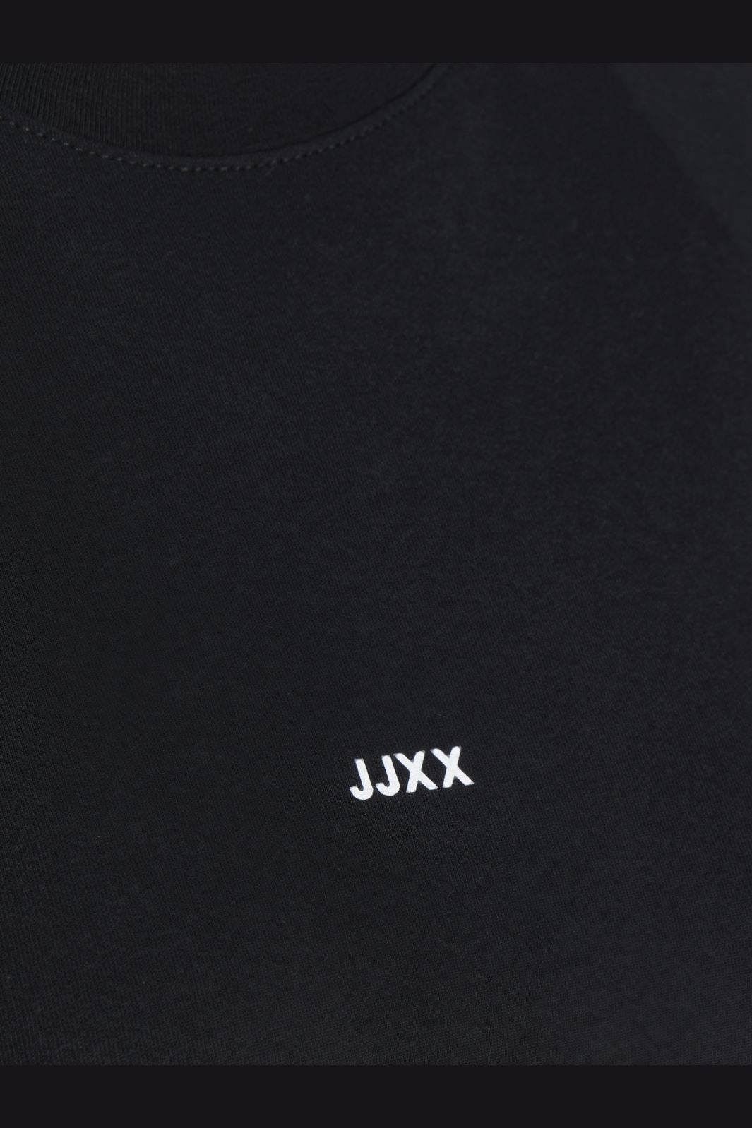 Jjxx - Jxandrea Loose Ss Logo Tee - 3861160 Black White Logo