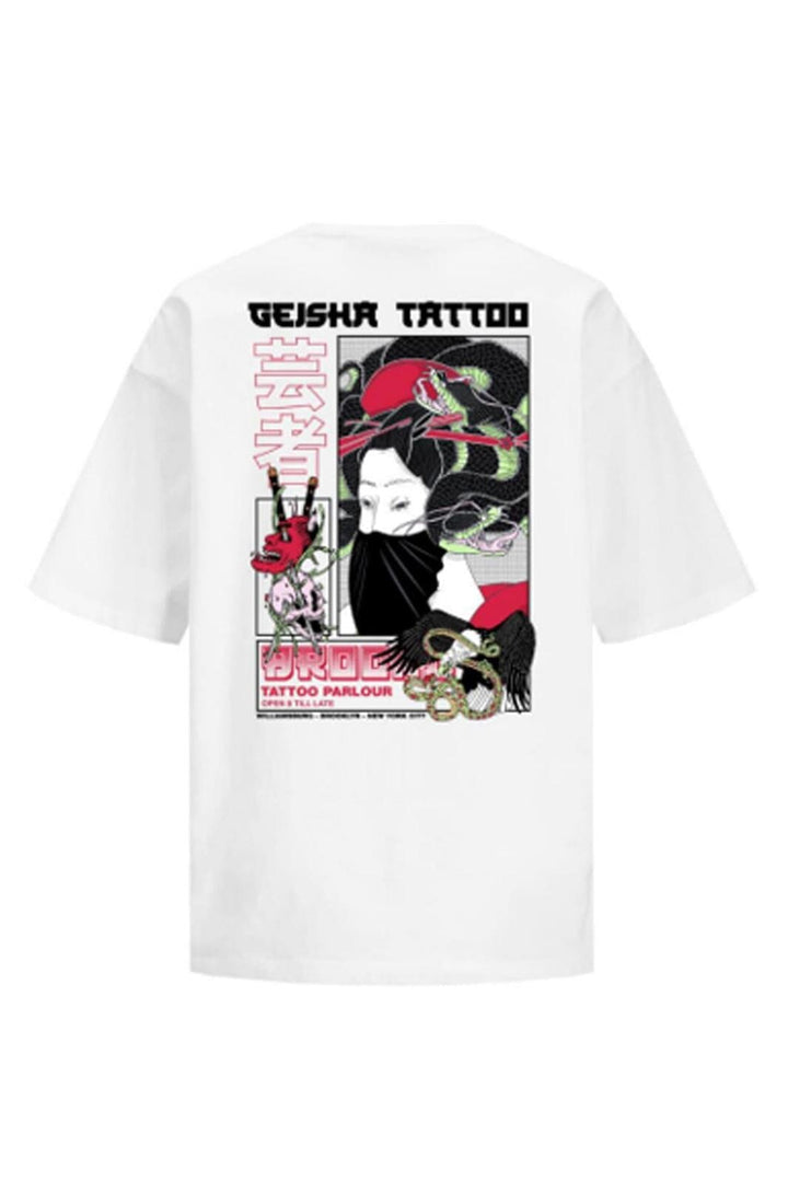 Jjxx - Jxmillow Loose Ss Tee - 4854803 Bright White Tattoo Parlour