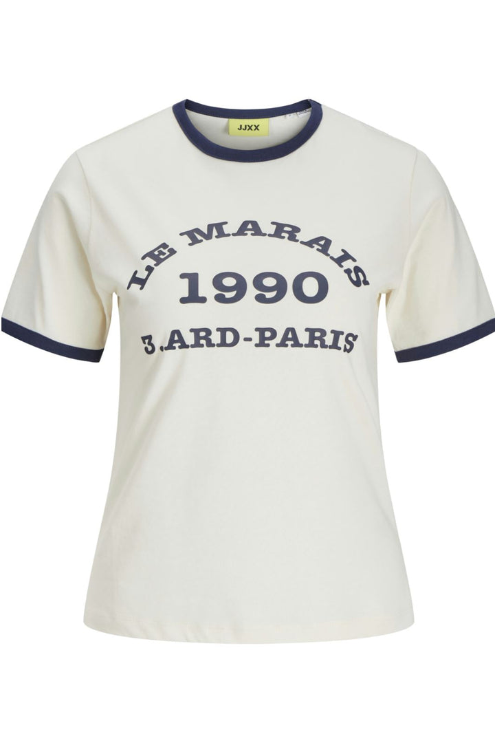 Jjxx - Jxperle Reg Fit Ss Tee - 4706569 Vanilla Ice Le Marais T-shirts 