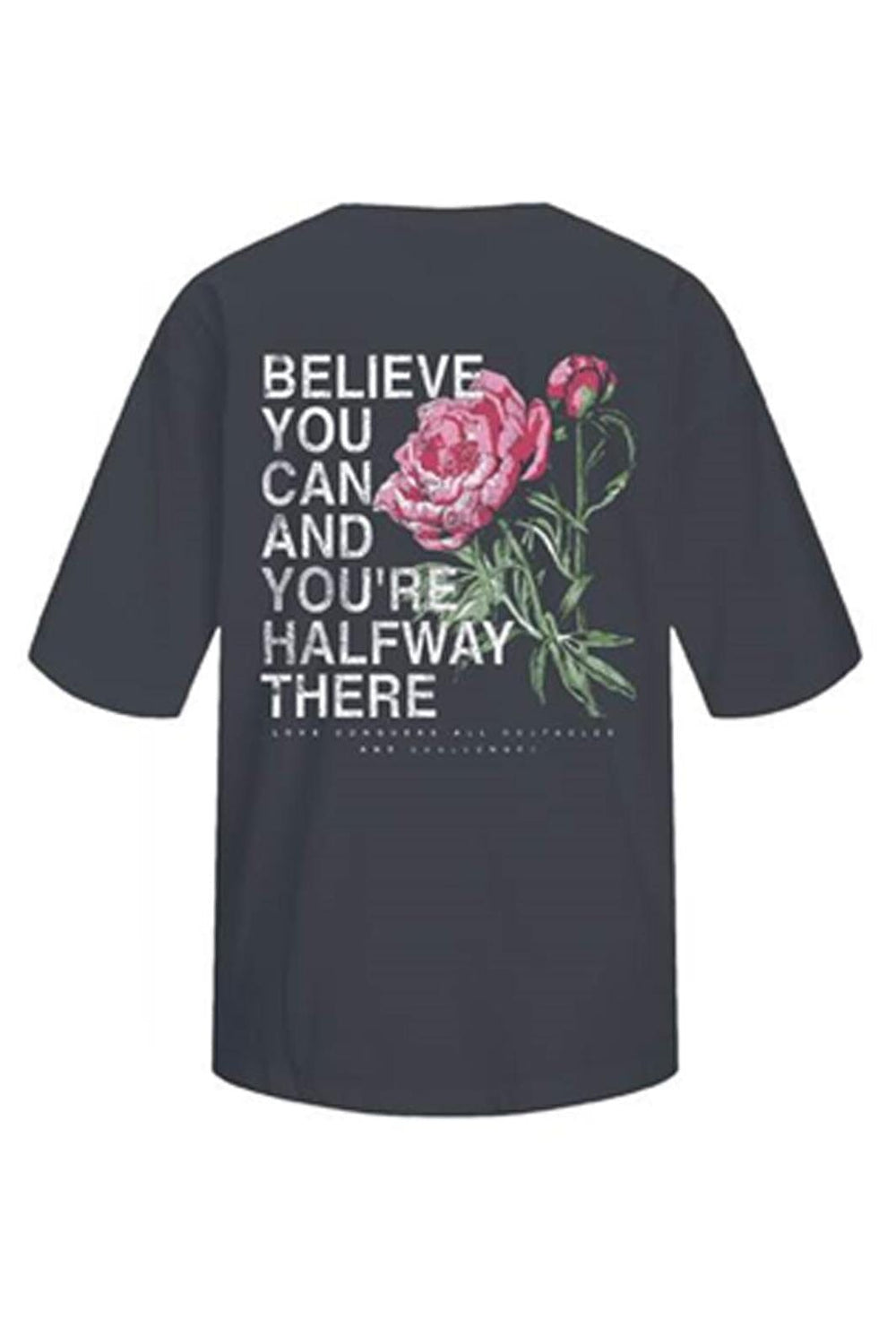 Jjxx - Jxsandra Loose Ss Tee - 4831029 Asphalt Believe You Can