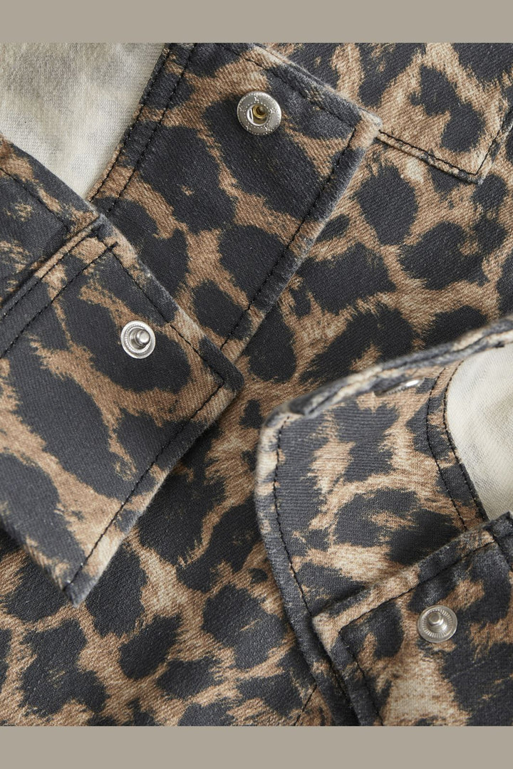 Jjxx - Jxsarah Leo Overshirt - 4702717 Cornstalk Leopard