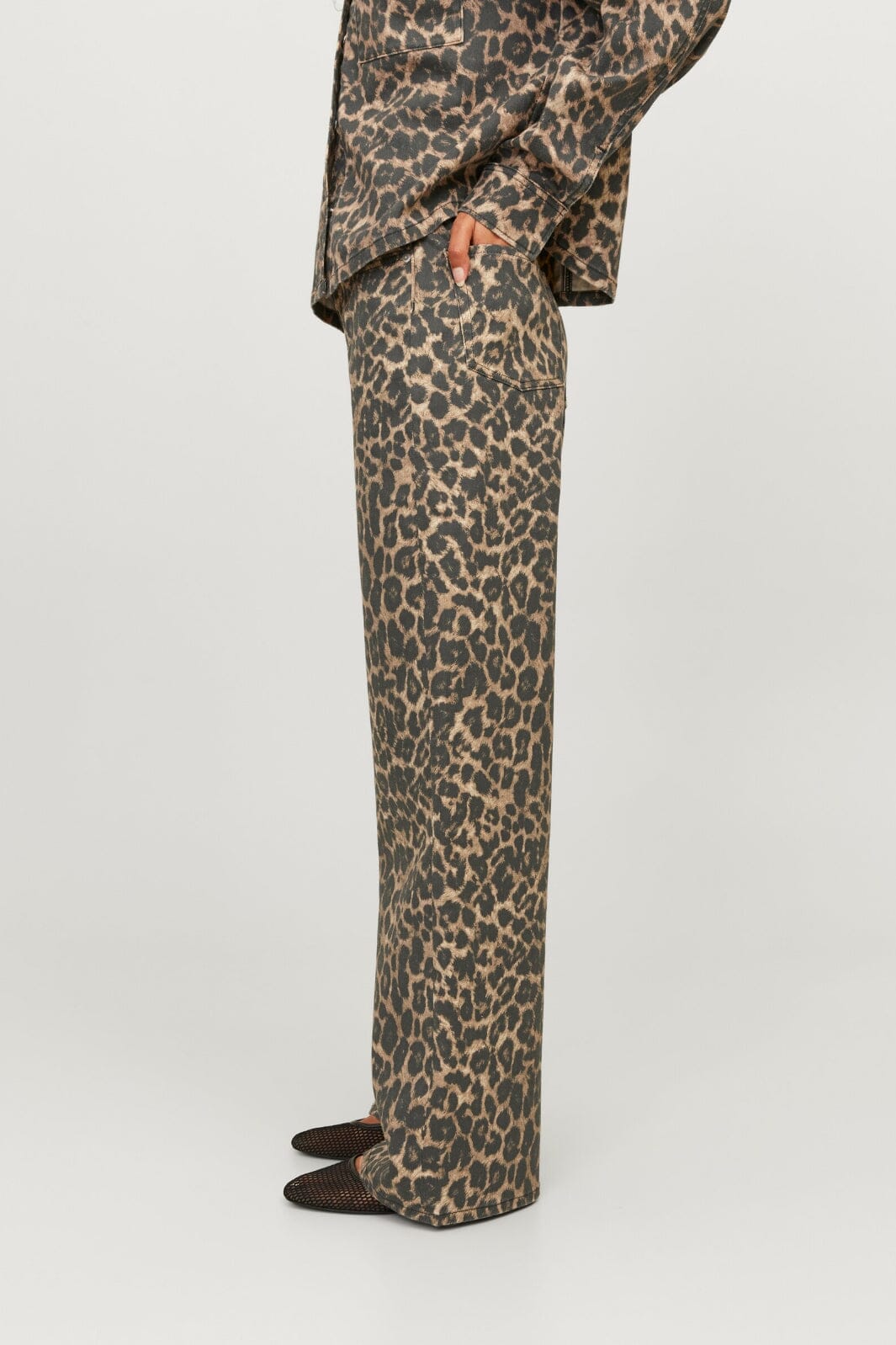 Jjxx - Jxsarah Tokyo Leo Wide Pant - 4702530 Cornstalk Leopard