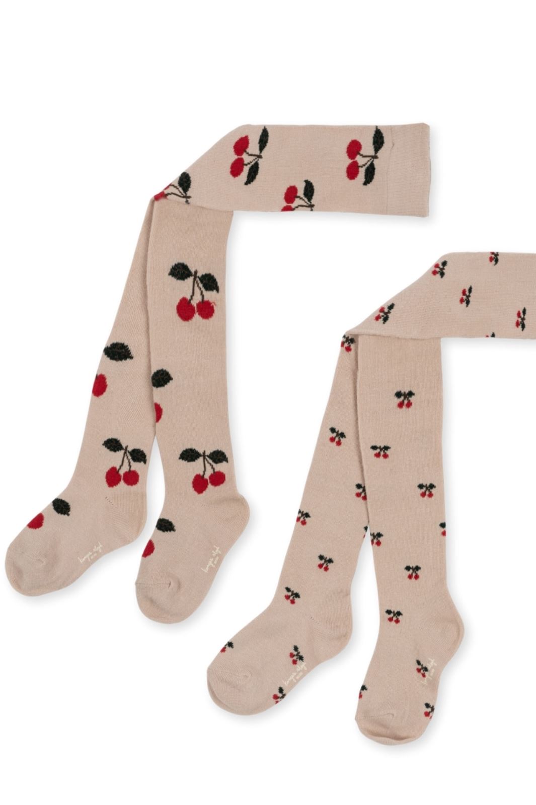 Konges Sløjd - 2 Pack Jacquard Tights - Big Cherry/Cherry Strømpebukser 