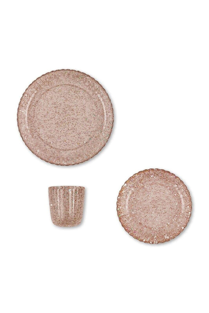 Konges Sløjd - Dinner Set Glitter - Sparkling Blush Køkkentilbehør 