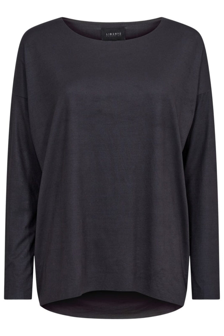 Liberte - Alma-Ls-Top - Deep Dark Grey Bluser 