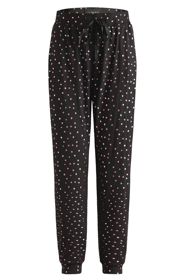 Liberte - Alma-Pants - Black Pink Holographic Dot Bukser 