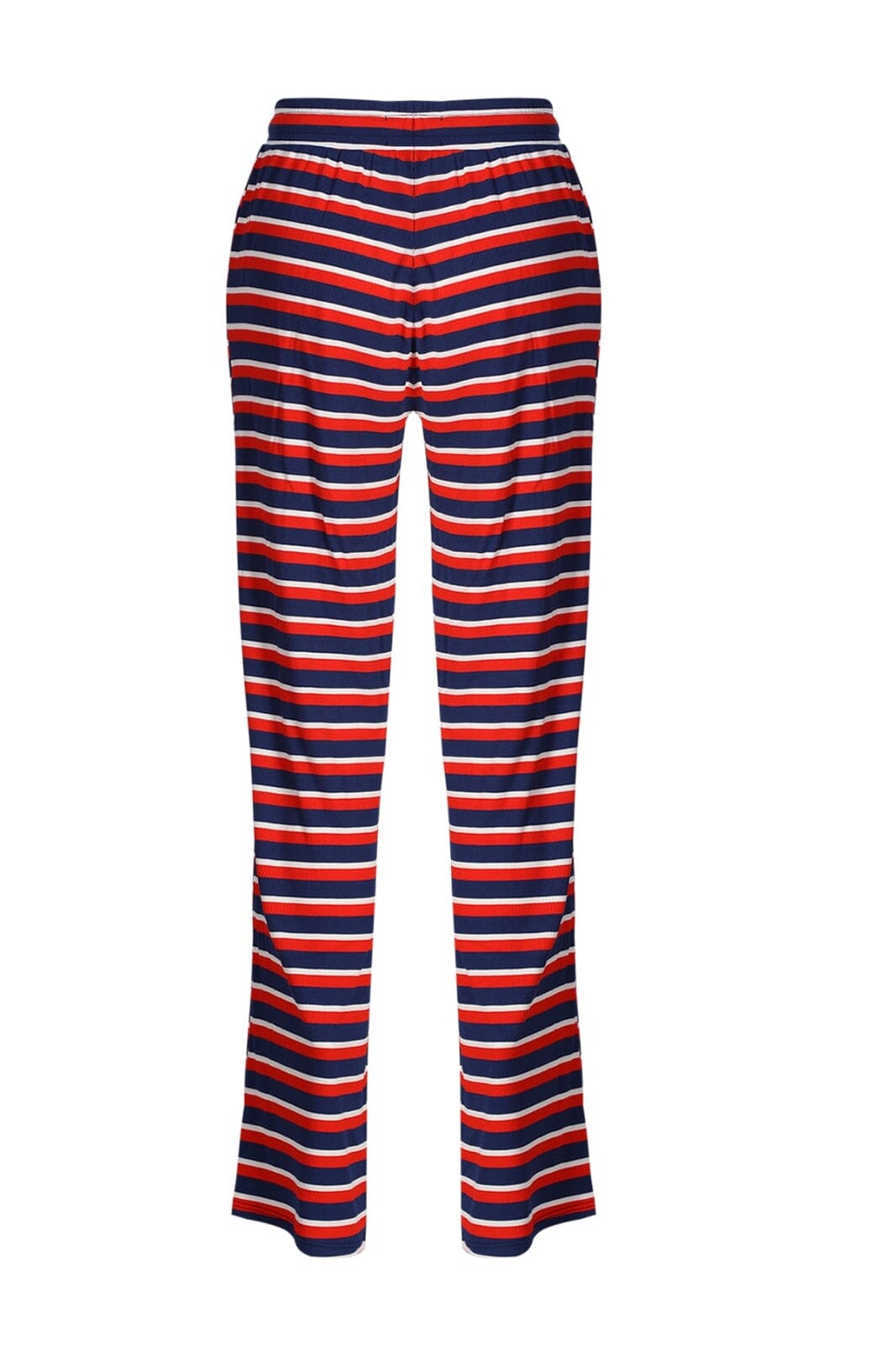 Liberte - Natalia-Straight-Pants 22061 - Navy Red White Stripe