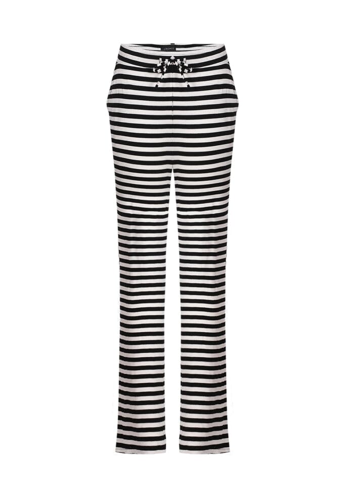 Liberte - Natalia-Straight-Pants - Black Creme Stripe Bukser 