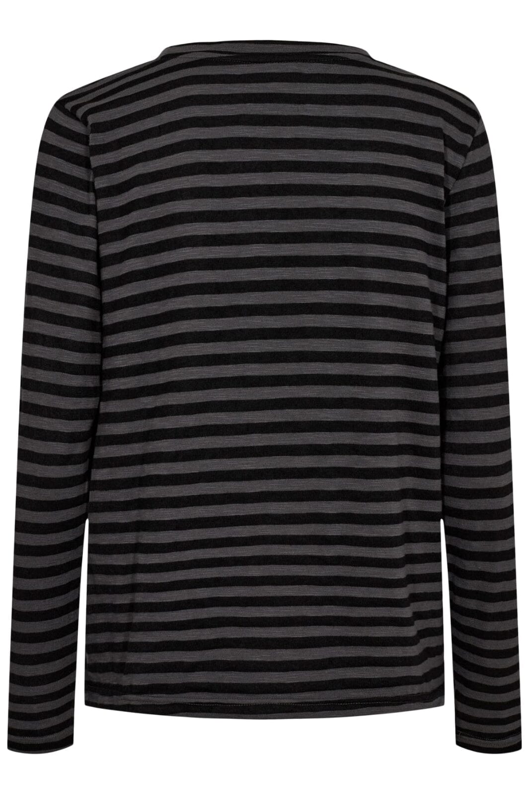 Liberte - Ulla-Ls-Stripe-Tshirt - Dark Grey Black Stripe Bluser 