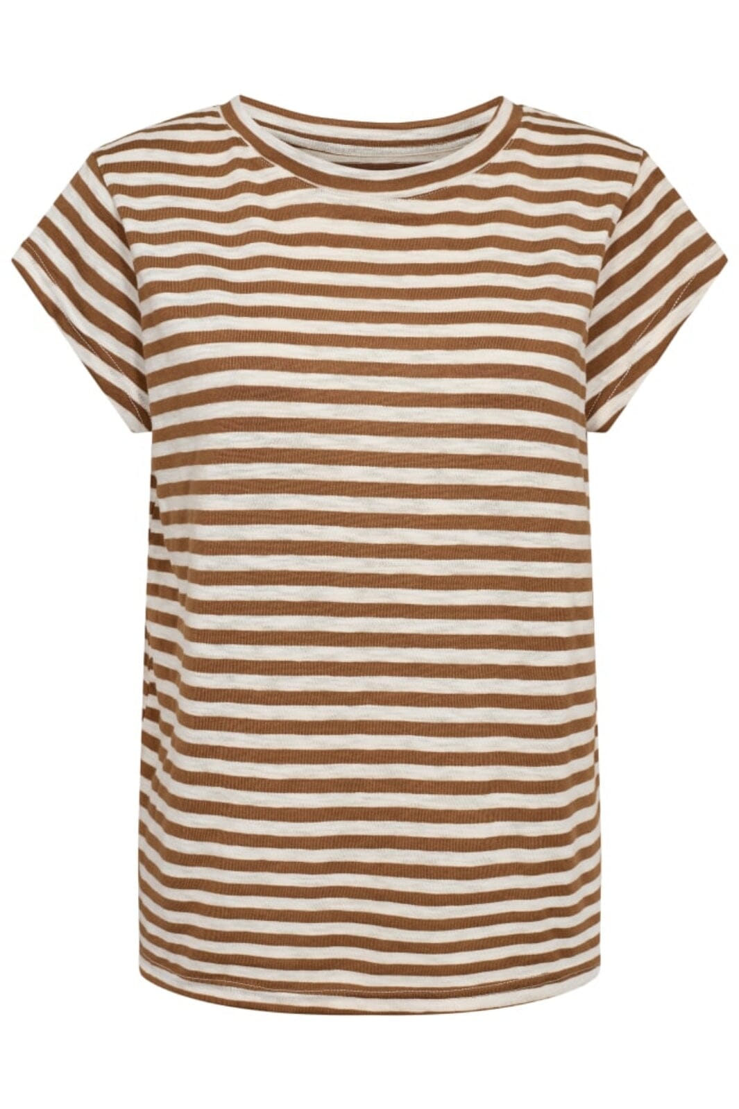 Liberte - Ulla-Stripe-Tshirt - Brown White Stripe T-shirts 