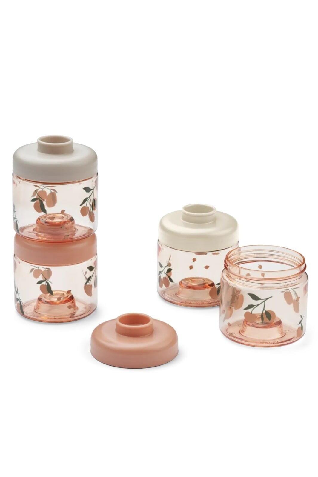 Liewood - Dominique Baby Food Boxes 4-Pack - Peach / Sea shell Køkkentilbehør 