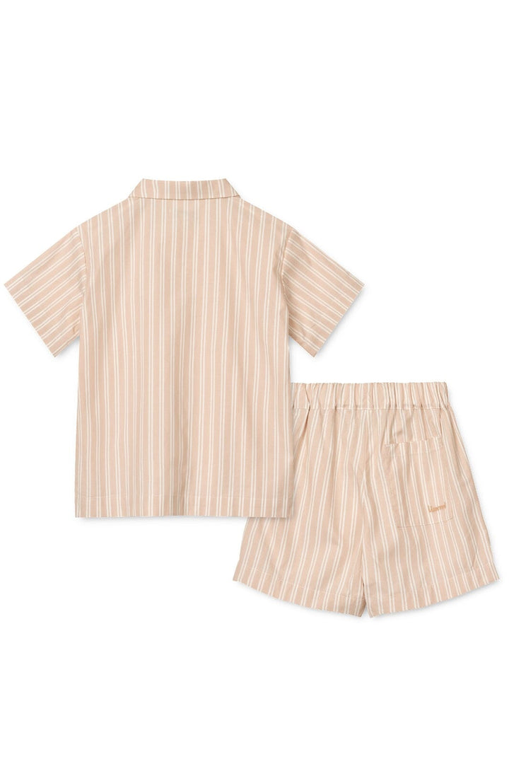 Liewood - Leona Stripe Set - Y/D stripe Sorbet rose / Creme de la creme