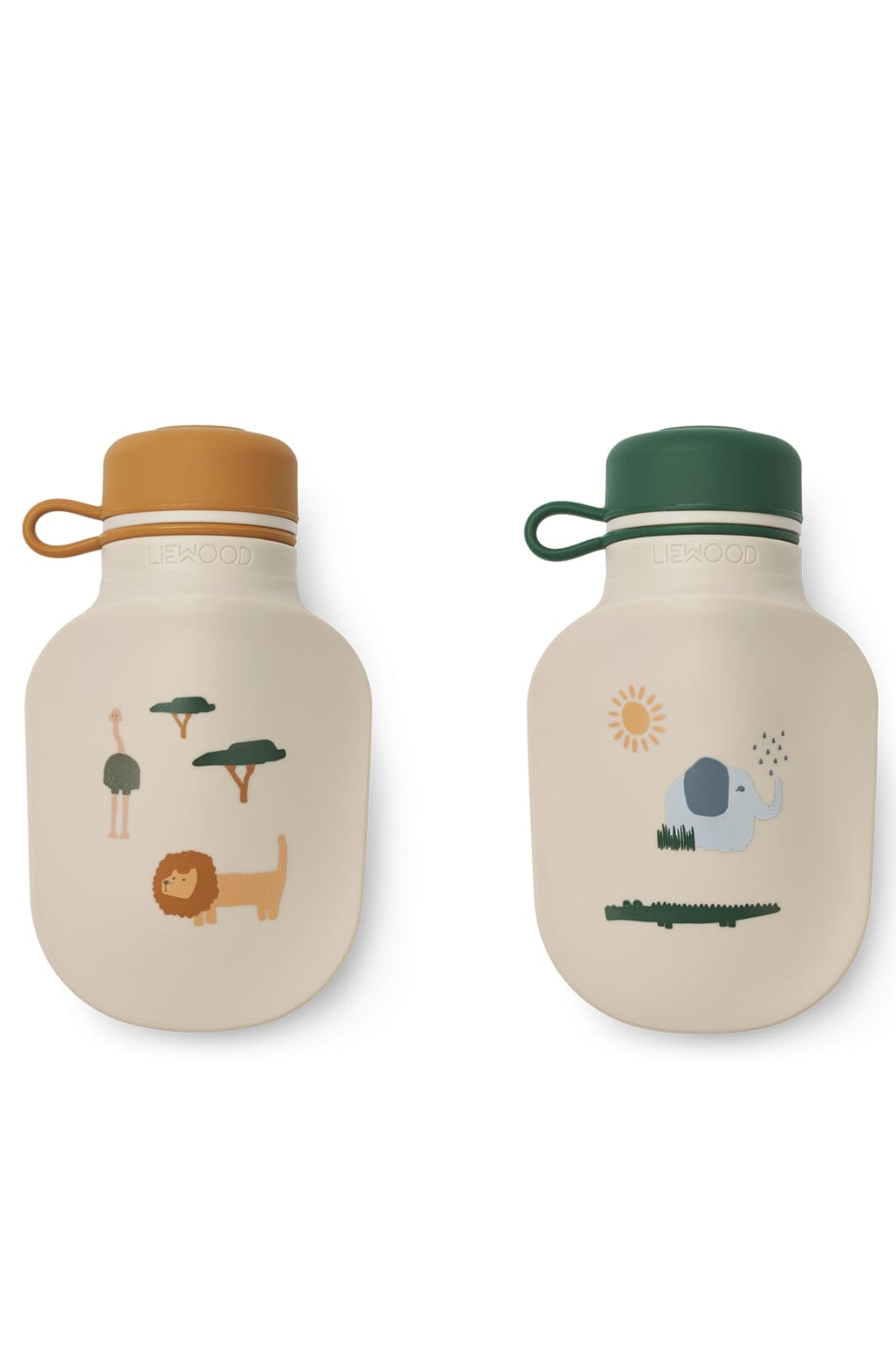 Liewood - Lizzie Smoothie Bottle 2-Pack - Safari sandy mix