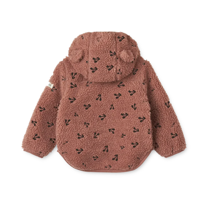 Liewood - Mara Pile Jacket With Ears - Cherries / Dark rosetta Fleece jakker 