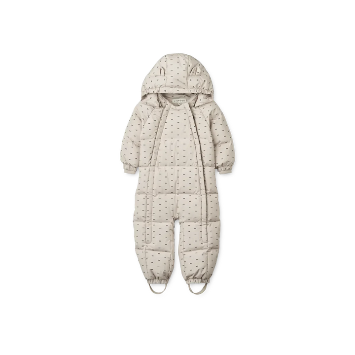 Liewood - Sylvie Baby Snowsuit - Double dot / SIlver lining Flyverdragter 