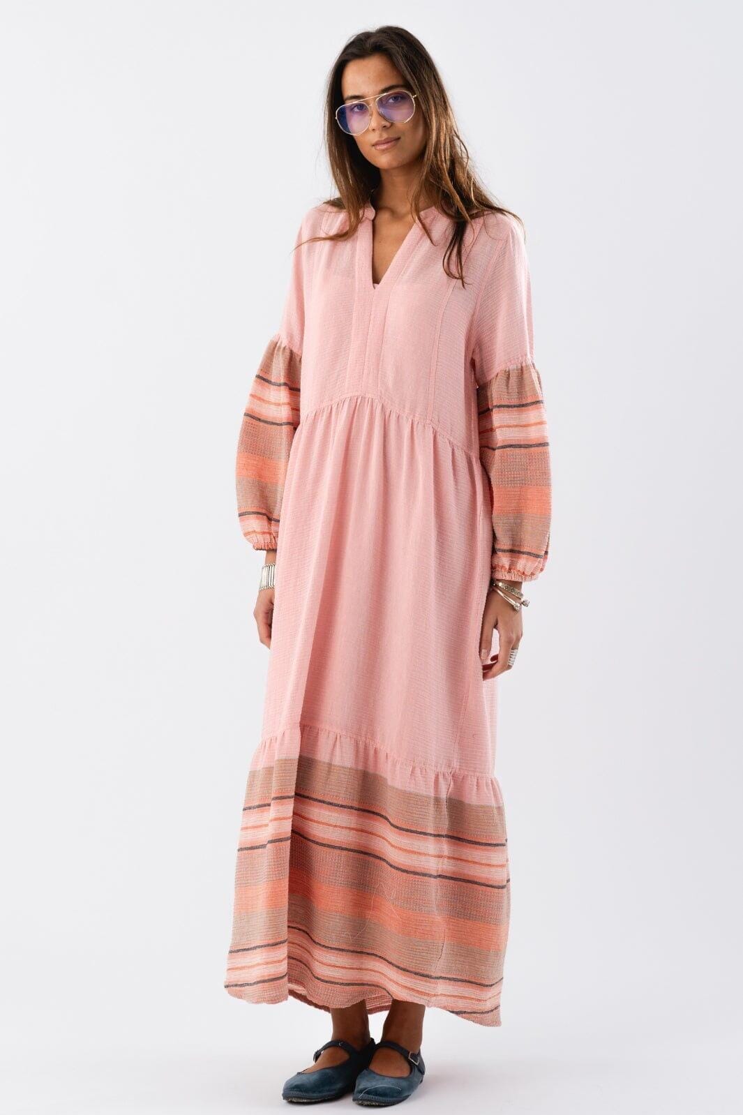 Forudbestilling - Lollys Laundry - MarnieLL Maxi Dress LS 24298-3061 - 36 Dusty Rose Kjoler 