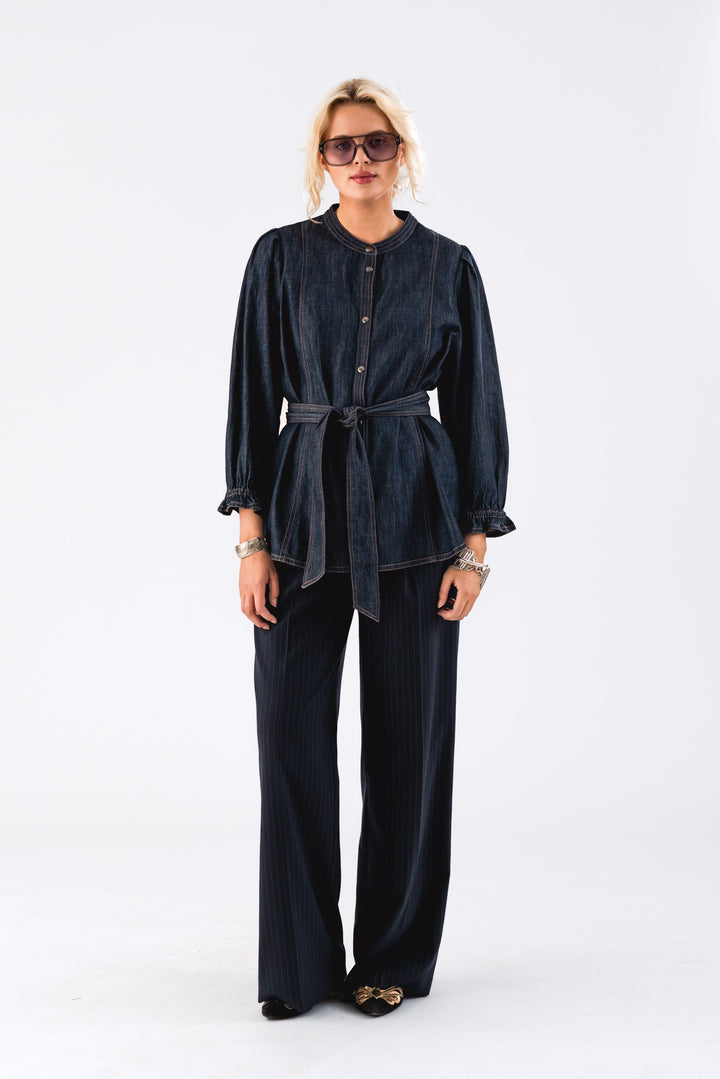 Lollys Laundry - Tonill Shirt Ls - 20 Blue Bluser 