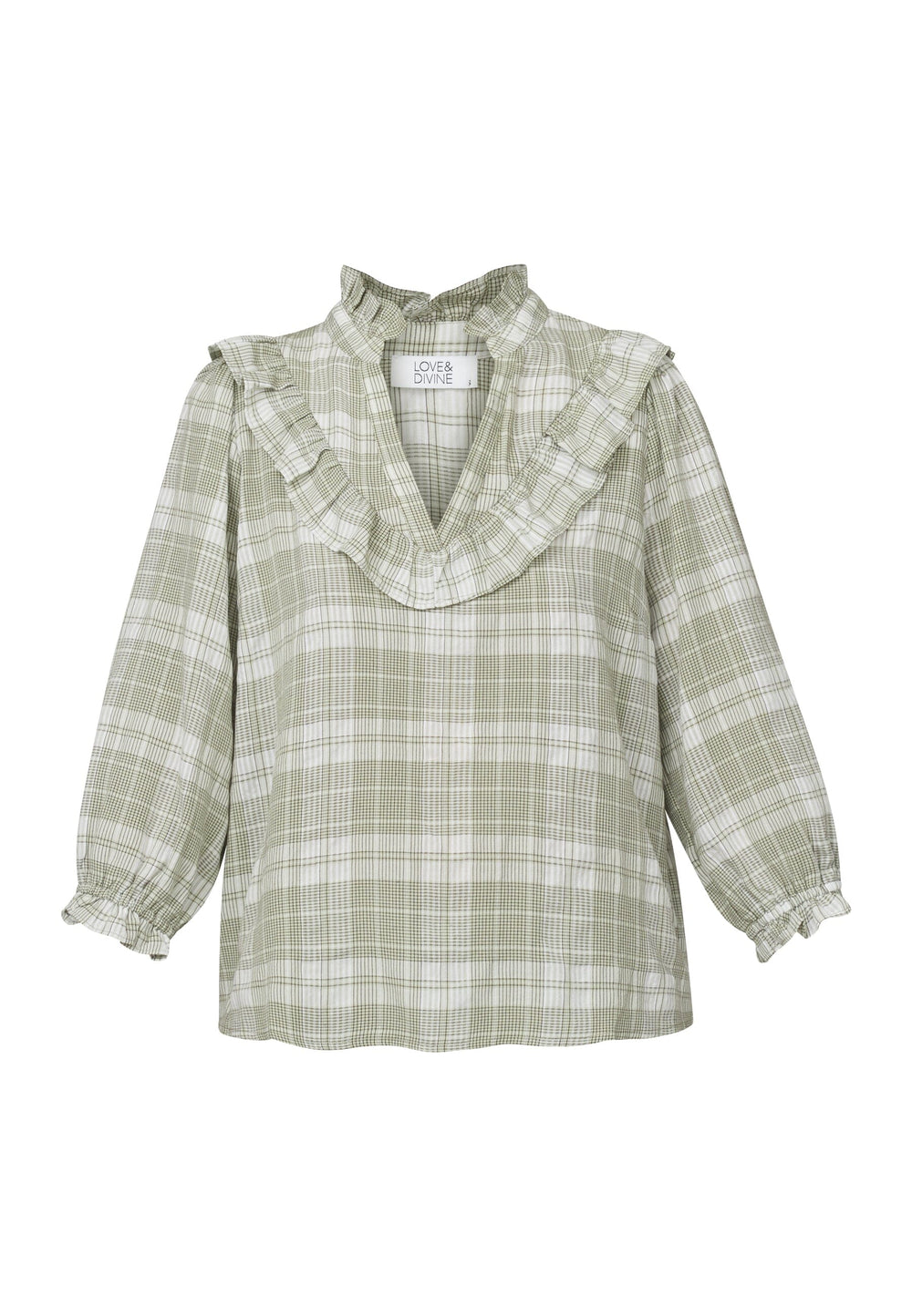 Love & Divine - Love1138-1 - 800 Khaki Check Bluser 