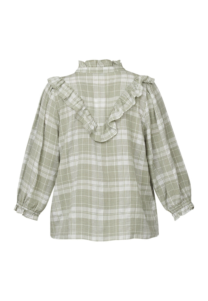 Love & Divine - Love1138-1 - 800 Khaki Check Bluser 