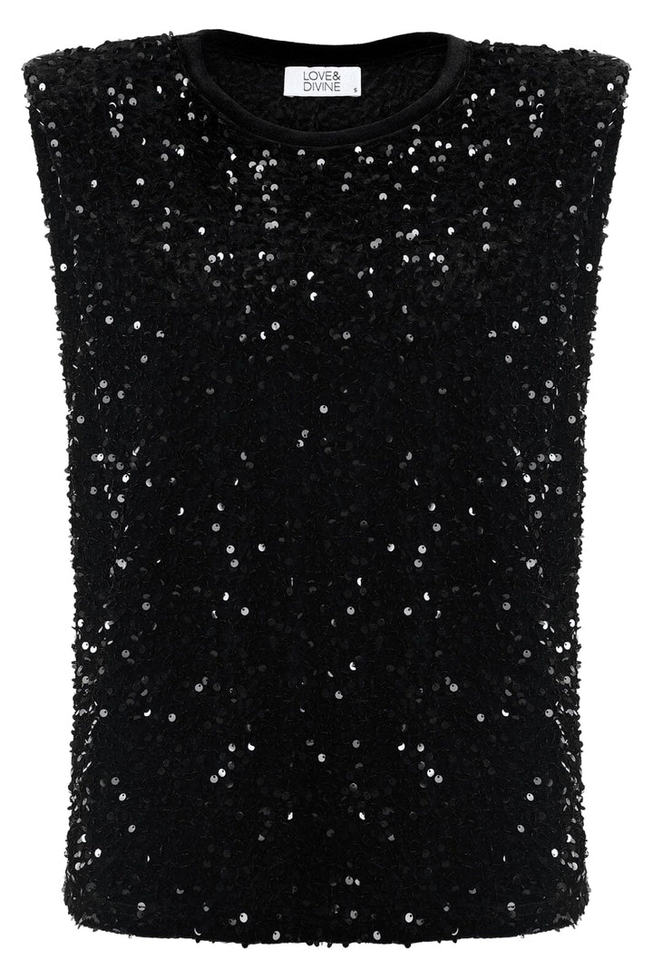 Love & Divine - Love903 - 002 Black Sequin Toppe 