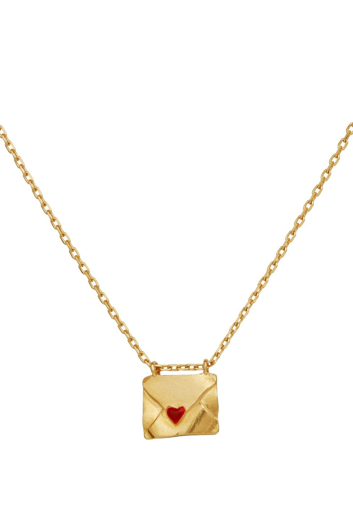 Maanesten - With Love Necklace - 18 Ct Gold Plated 925 Sterling Silver