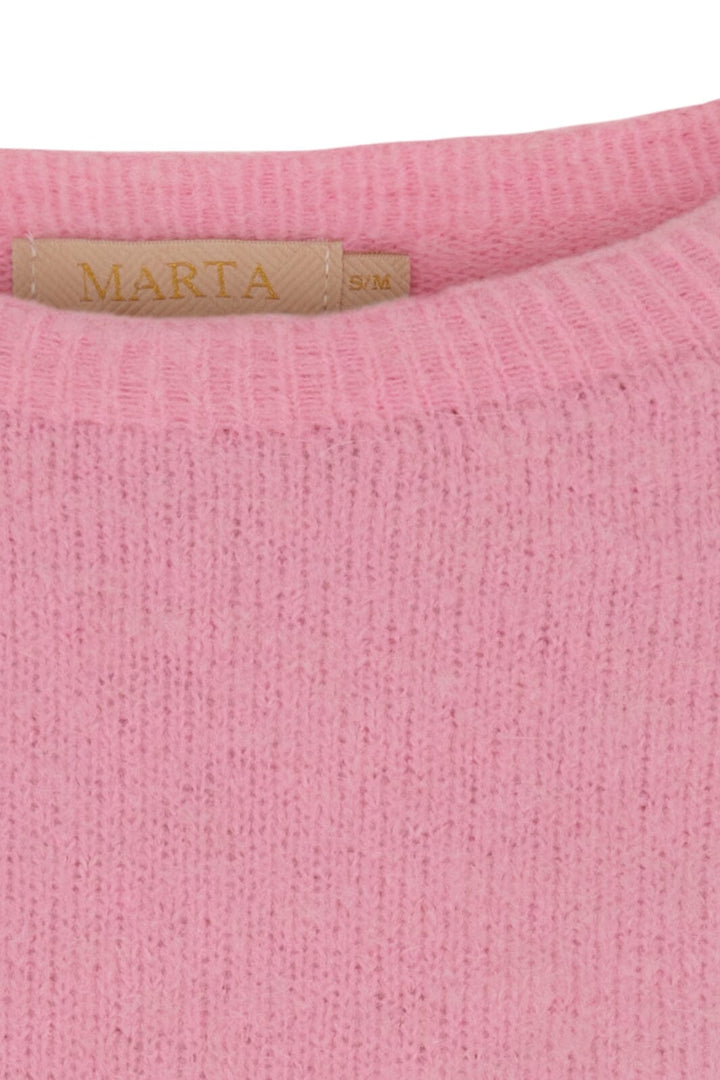 Marta Du Chateau - Mdclela Knit - Baby Pink Strikbluser 