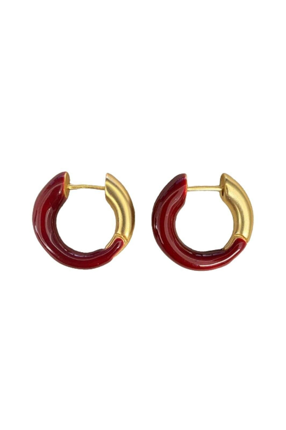 Mellow Moon - Colorful Hoops - Red Øreringe 