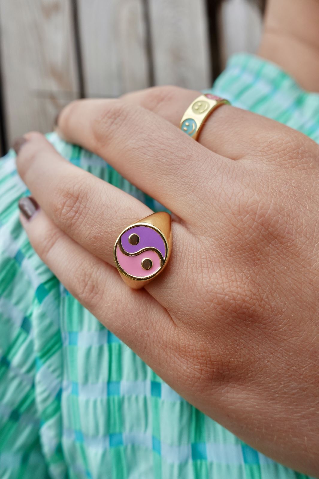 Mellow Moon - Yin Yang Ring - Guld Ringe 