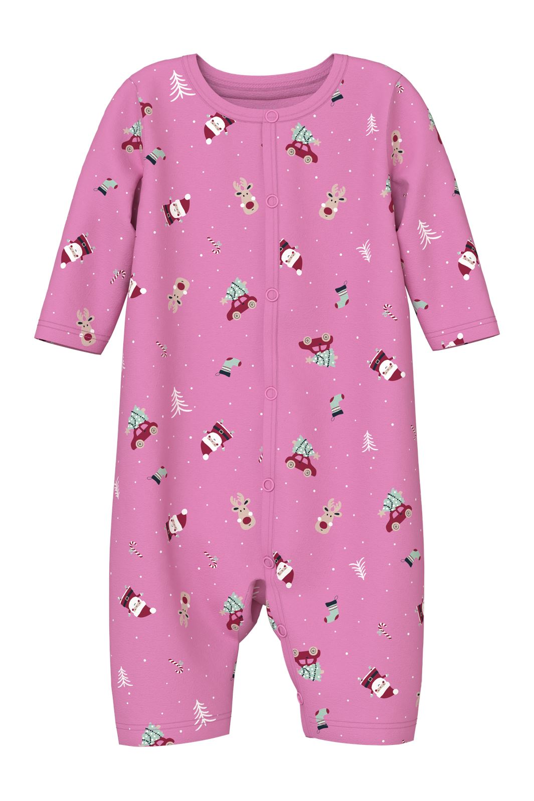 Name It - Nbnvismas Ls Nightsuit - 4668316 Fuchsia Pink Christmas Elements