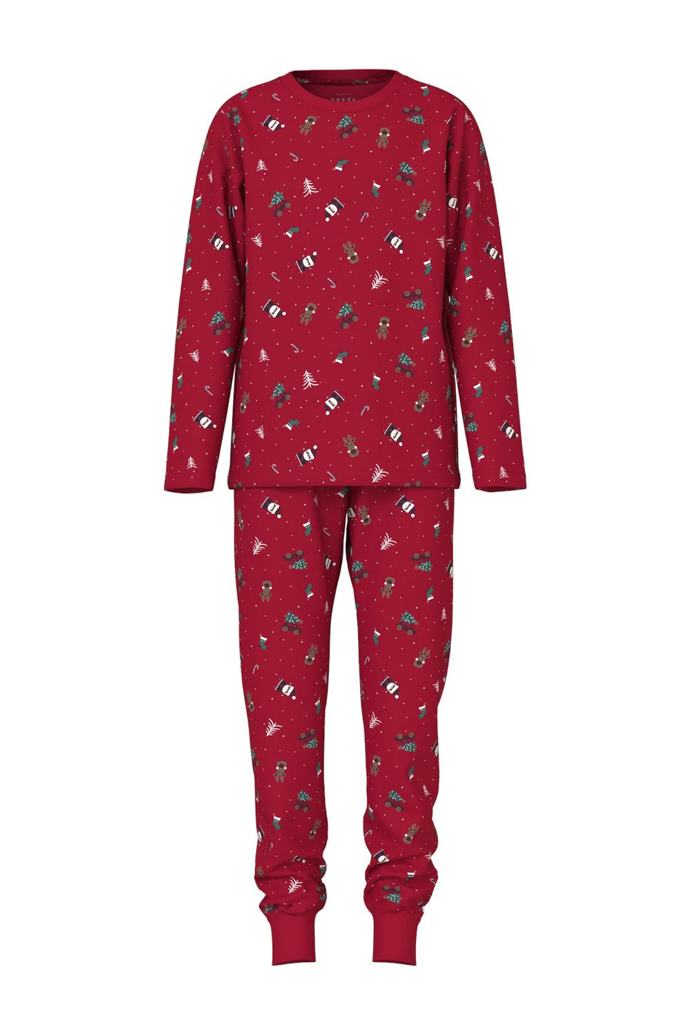 Name It - Nknvismas Ls Nightset - 4668406 Jester Red Christmas Elements