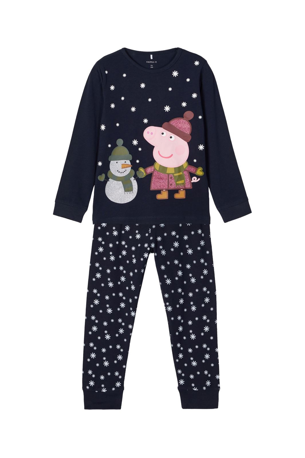 Name It - Nmfolla Peppapig Ls Nightset - 4650304 Dark Sapphire