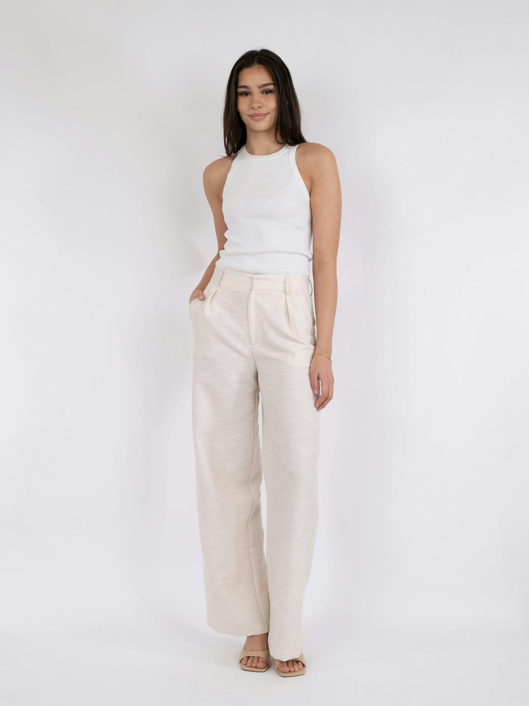 Neo Noir - Alessandra Boucle Pants - Creme