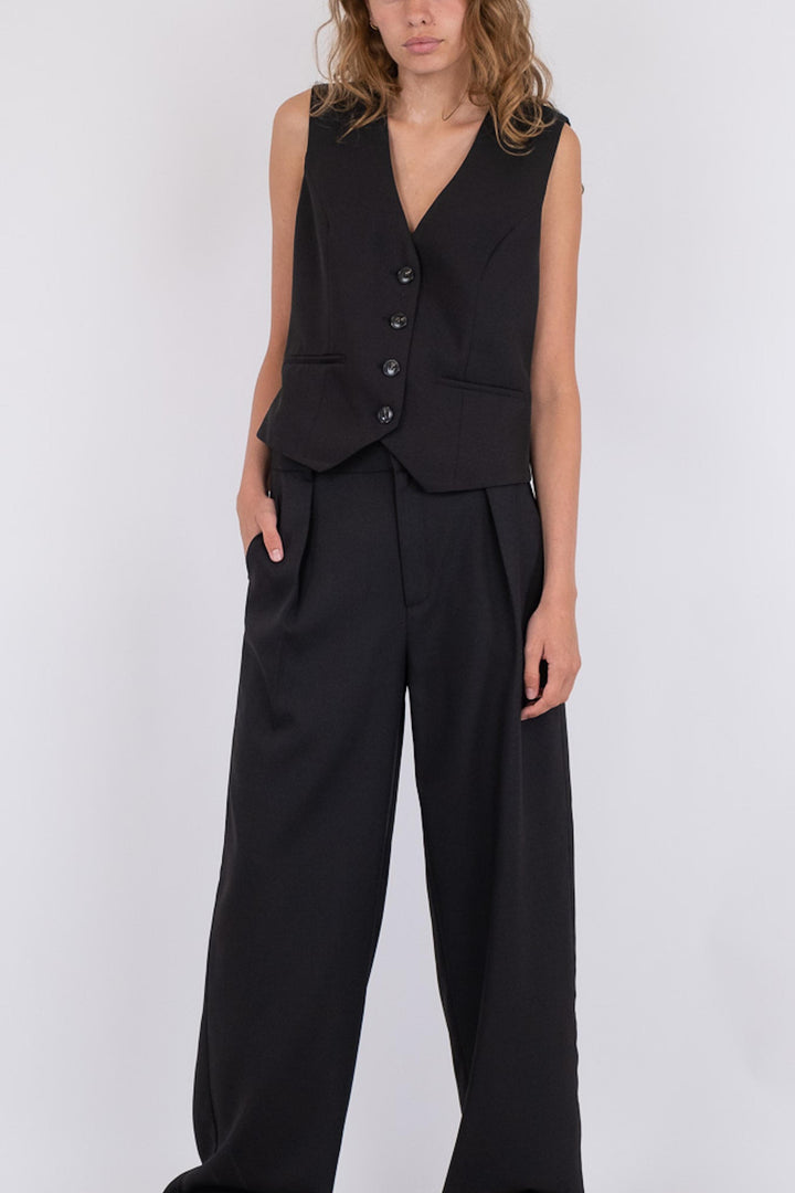 Neo Noir - Alessandra Melange Pants - Black