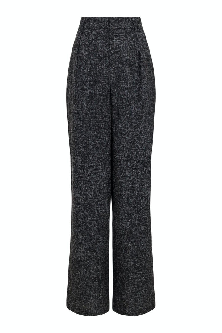 Neo Noir - Alessandra Salt N Peppar Pants - Black Bukser 