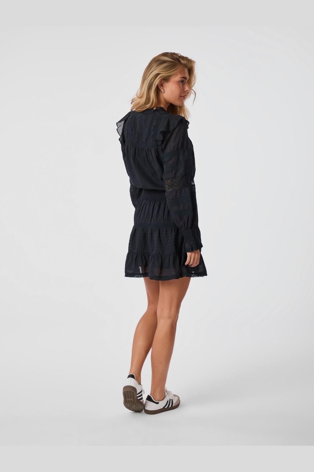 Neo Noir - Aran S Voile Dress 164678 - 141 - Navy