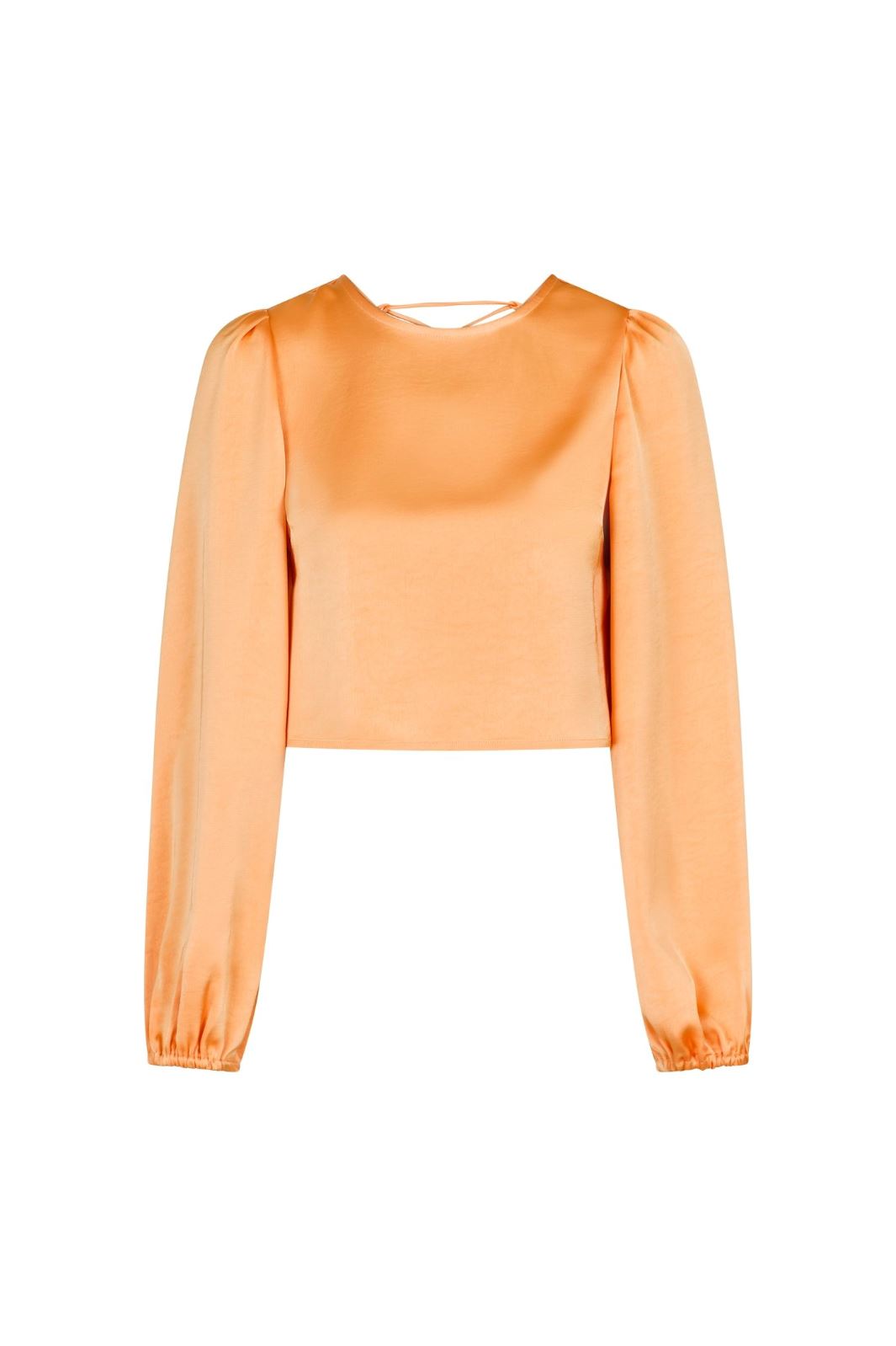 Neo Noir - Aura Heavy Sateen Blouse - Orange Bluser 